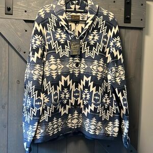 🍀 Lucky Brand Unisex Oversized Aztec Southwest Western Comfy Cadigan XXL NWT